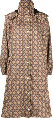 Monogram-Print Trench Coat