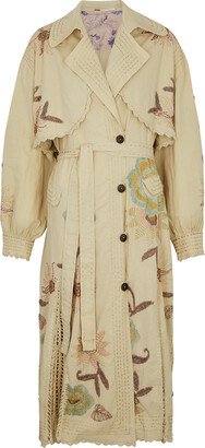 Forget Me Not Linen-blend Trench Coat