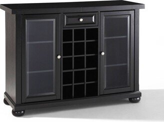 Alexandria Sliding Top Bar Cabinet Black