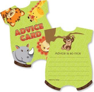 Big Dot Of Happiness Funfari - Fun Safari Jungle Wish Card Activities Shaped Advice Cards Game 20 Ct