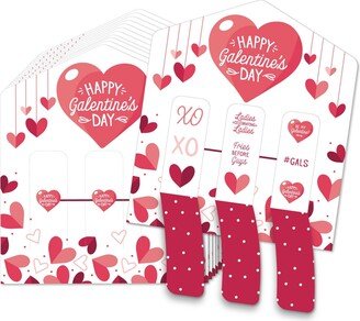 Big Dot Of Happiness Happy Galentine's Day - Party Game Pickle Cards - Pull Tabs 3-in-a-Row - 12 Ct