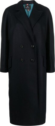 Double-Breasted Wool-Blend Coat-AA