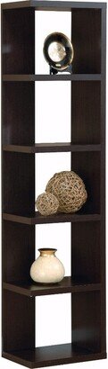 Simple And Stylish Corner Display Cabinet - Brown - 71 H x 17.75 W x 12 L Inches