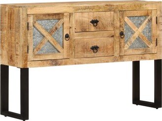 Sideboard Cupboard with 2 Doors Buffet Storage Cabinet Rough Mango Wood