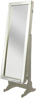 Daze Jewelry Armoire Cheval Mirror, Full-length, Royal Champagne - A