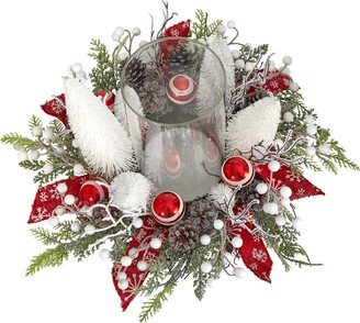 15 Holiday Lighted Forest Candle Holder Table Christmas Artificial Arrangement - Multi