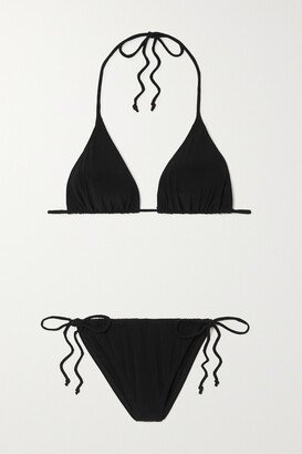 String Triangle Bikini - Black