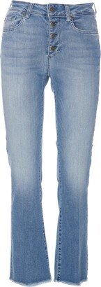 Logo Patch Flared Jeans-AG