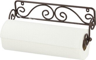 Scroll Collection Steel Wall Mounted Paper Towel Holder, Bronze