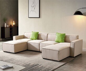 RASOO U Shape Convertible Modular Sectional Sofa