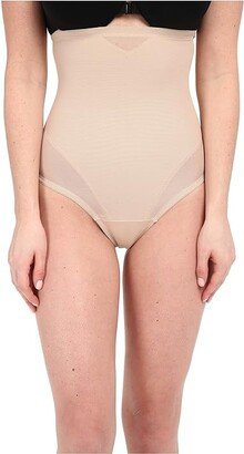 Miraclesuit Shapewear Sheer Extra Firm Shaping High Waist Thong (Nude) Women's Underwear