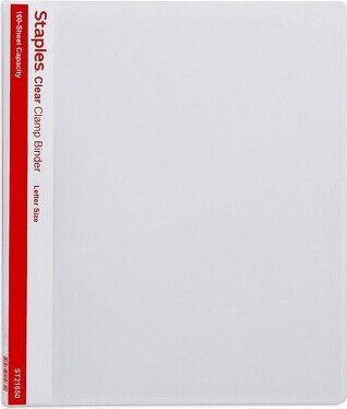 Staples Punchless Report Cover Letter Clear (21650-CC/10755)