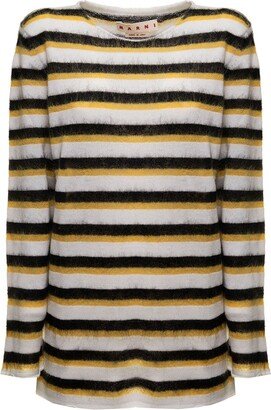 Striped Pattern Crewneck Sweater-AC