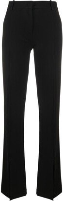 Front Slit High-Waist Trousers