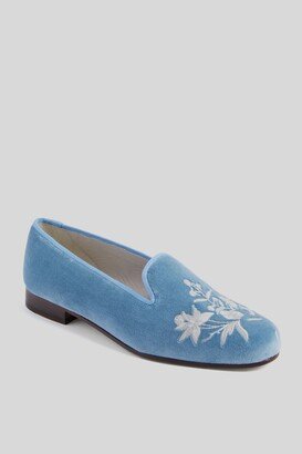 Stubbs & Wootton Wedgewood Blue Velvet Chinapaper Slippers