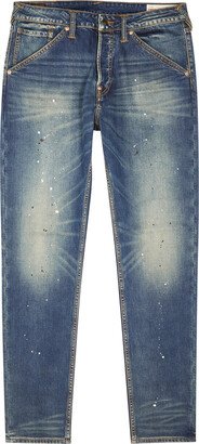 Paint-splattered Slim-leg Jeans