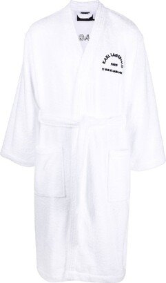 Embroidered Logo Bathrobe