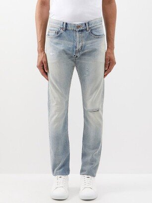 Distressed Slim-leg Jeans