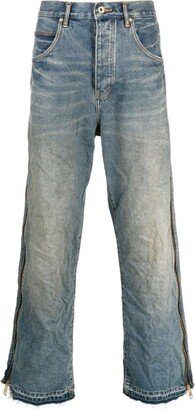 Full zip side denim jeans
