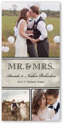 Wedding Announcements: Enchanting Romance Wedding Announcement, Brown, Signature Smooth Cardstock, Square
