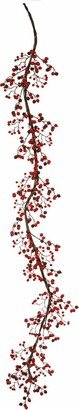 Red/Burgundy 6-foot Mixed Berry Outdoor Garland