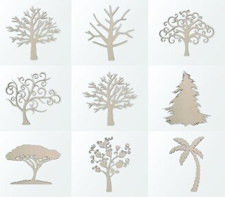 Wooden Tree Shape Silhouette - Family Tree, Of Life Home Decor, Shadow Box Unfinished & Available in Many