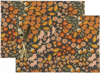 Ditsy Autumn Flowers Placemats | Set Of 2 - Botanical Florals By Zucyaksa Botanicals Cloth Spoonflower