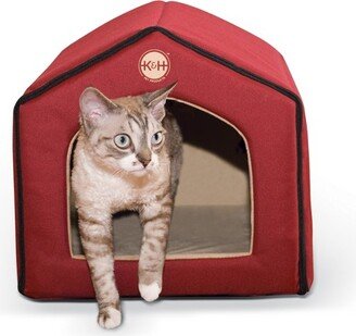 K&H Pet Products Indoor Pet House Red/Tan 16 X 15 X 14 Inches