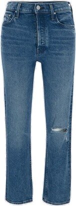 Straight-Leg Distressed Jeans-AB