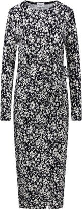 Lisy Graphic-Printed Knot Detailed Midi Dress-AA