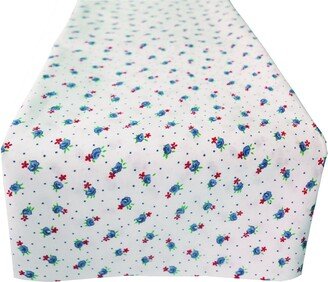 Tiny Flower Dots Print Cotton Table Runner Home Décor/Wedding Party Events Birthday Display Dresser Coffee & Side