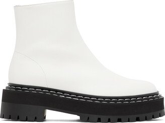 White Lug Sole Platform Boots