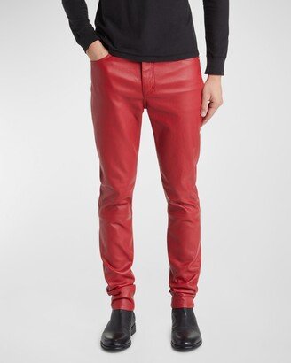 Men's Greyson Leather Skinny Jeans