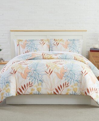 Tropic Leaf 3 Piece Comforter Set, King