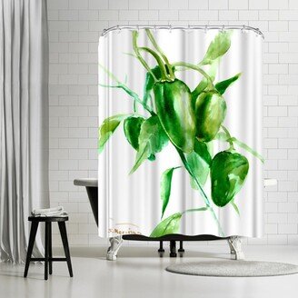 71 x 74 Shower Curtain, Jalapeno Pepper by Suren Nersisyan