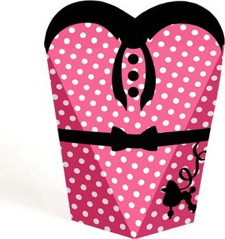 Big Dot of Happiness 50's Sock Hop - 1950s Rock N Roll Party Favors - Gift Heart Shaped Favor Boxes for Women - Set of 12