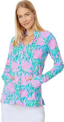 Cassi UPF 50+ Popover (Frenchie Blue Turtley in Love) Women's Clothing