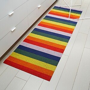 Pride Stripe Shag Apartment Mat, 17.5 x 31