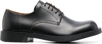 square-toe leather Derby shoes-AA