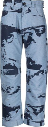 Stain Shade Abstract-Print Straight Trousers
