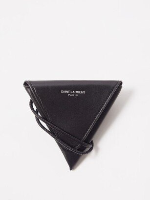 Triangle-purse Leather Cross-body Bag