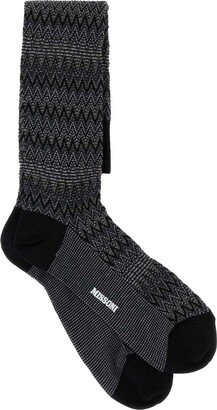 Zigzag Knitted Socks