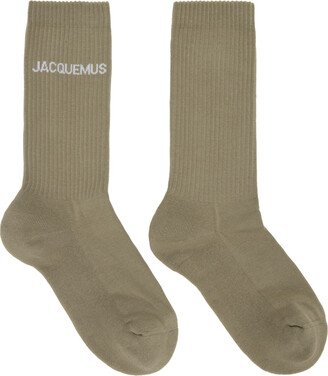Khaki Le Chouchou 'Les Chaussettes Jacquemus' Socks