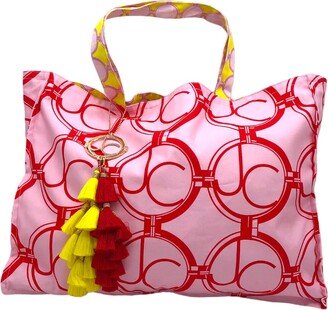 Julia Clancey Jc Jumbo & Mini Limone Medallion Reversible Tote Bag