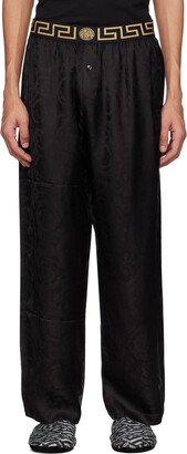 Black Barocco Pyjama Pants