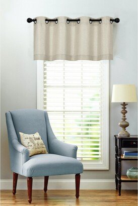 kate aurora Montauk Accents Linen Colored Grommet Top Window Valance - 52 in. W x 20 in. L