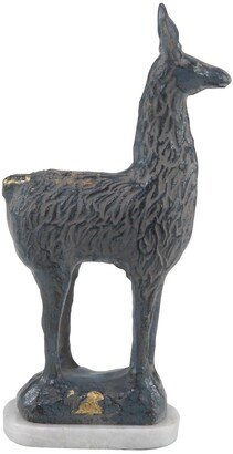 Studio 350 Eclectic 12 x 6 Inch Black Llama Paper Mache Sculpture