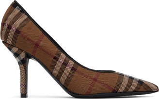 Brown Check Pumps