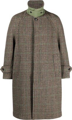 Boston houndstooth wool coat