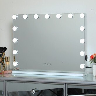 Hompen Hollywood Bluetooth Vanity Mirror with Lights, White